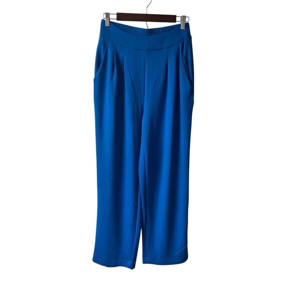 Cinq a sept Blue Knit Pleated Pull On Trouser Pants Sz 2 NWT - Picture 1 of 12